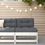 Zentrales Gartensofa aus massivem weißem Kiefernholz von , Modulare Sofas für den Außenbereich - Ref: Foro24-825479, Preis: 7...