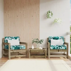 Garden armchairs 2 units impregnated pine wood by , Modular outdoor sofas - Ref: Foro24-825498, Price: 99,20 €, Discount: %