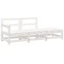Gartenmöbel-Set 3-teilig aus massivem weißem Kiefernholz von , Modulare Sofas für den Außenbereich - Ref: Foro24-825521, Prei...