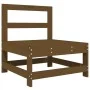 Gartenmöbel-Set 3-teilig aus massivem honigbraunem Kiefernholz von , Modulare Sofas für den Außenbereich - Ref: Foro24-825523...