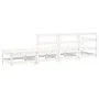 Garden furniture set 4 pieces solid white pine wood by , Modular outdoor sofas - Ref: Foro24-825535, Price: 186,55 €, Discoun...