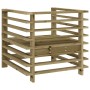 Sillones de jardín 2 unidades madera impregnada de pino de , Sofás modulares de exterior - Ref: Foro24-825631, Precio: 116,26 €