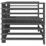 Garden armchairs 2 units solid gray pine wood by , Modular outdoor sofas - Ref: Foro24-825627, Price: 177,99 €, Discount: %