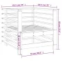 Garden armchairs 2 units solid gray pine wood by , Modular outdoor sofas - Ref: Foro24-825627, Price: 177,99 €, Discount: %
