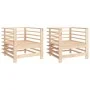 Gartensessel 2 Einheiten aus massivem Kiefernholz von , Modulare Sofas für den Außenbereich - Ref: Foro24-825625, Preis: 106,...