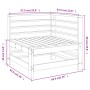 Garten-Ecksofa aus massivem grauem Kiefernholz von , Modulare Sofas für den Außenbereich - Ref: Foro24-825606, Preis: 69,05 €...