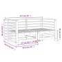 Garden corner sofas 2 pcs solid white pine wood by , Modular outdoor sofas - Ref: Foro24-825633, Price: 124,56 €, Discount: %