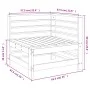 Gartenecksofa aus imprägniertem Massivholz von , Modulare Sofas für den Außenbereich - Ref: Foro24-825610, Preis: 75,13 €, Ra...