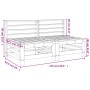 Central garden sofas 2 pcs solid Douglas fir wood by , Modular outdoor sofas - Ref: Foro24-825644, Price: 122,32 €, Discount: %