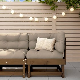 Ecksofa aus massivem Kiefernholz in Honigbraun von , Modulare Sofas für den Außenbereich - Ref: Foro24-825369, Preis: 72,70 €...