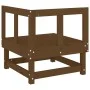 Ecksofa aus massivem Kiefernholz in Honigbraun von , Modulare Sofas für den Außenbereich - Ref: Foro24-825369, Preis: 71,73 €...