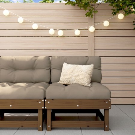Mittelsofa aus massivem Kiefernholz in Honigbraun von , Modulare Sofas für den Außenbereich - Ref: Foro24-825376, Preis: 66,7...