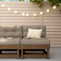 Mittelsofa aus massivem Kiefernholz in Honigbraun von , Modulare Sofas für den Außenbereich - Ref: Foro24-825376, Preis: 66,7...