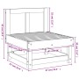 Mittelsofa aus massivem Kiefernholz in Honigbraun von , Modulare Sofas für den Außenbereich - Ref: Foro24-825376, Preis: 66,7...