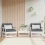 Sillones de jardín 2 unidades madera maciza pino blanco de , Sofás modulares de exterior - Ref: Foro24-825388, Precio: 99,47 ...