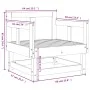 Gartensessel 2 Einheiten aus massivem weißem Kiefernholz von , Modulare Sofas für den Außenbereich - Ref: Foro24-825388, Prei...