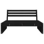Zentrales Gartensofa aus massivem schwarzem Kiefernholz 120x80 cm von , Modulare Sofas für den Außenbereich - Ref: Foro24-825...