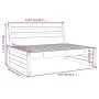 Zentrales Gartensofa aus massivem schwarzem Kiefernholz 120x80 cm von , Modulare Sofas für den Außenbereich - Ref: Foro24-825...