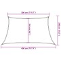 Toldo de vela HDPE azul 160 g/m² 3/4x2 m