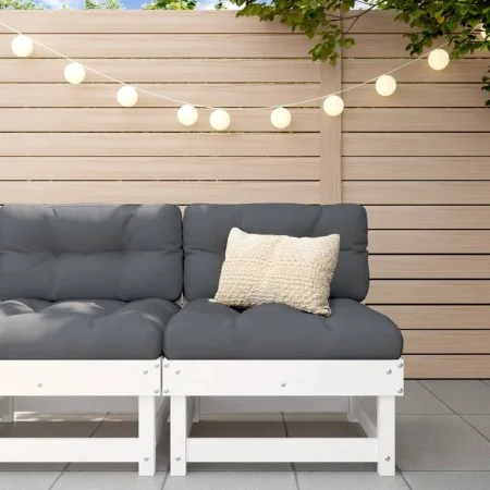 Central garden sofa solid white pine wood by , Modular outdoor sofas - Ref: Foro24-825374, Price: 61,99 €, Discount: %