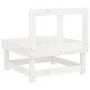 Central garden sofa solid white pine wood by , Modular outdoor sofas - Ref: Foro24-825374, Price: 61,99 €, Discount: %
