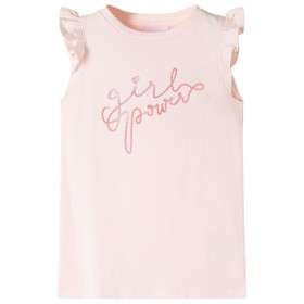 Zartrosa Kinder-T-Shirt mit Rüschenärmeln 140 von , Kinder-T-Shirts - Ref: Foro24-11318, Preis: 8,28 €, Rabatt: %