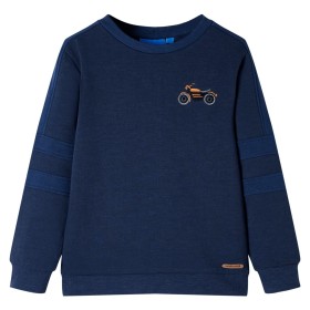 Marineblaues Melange-Sweatshirt für Kinder 128 von , Kinder-T-Shirts - Ref: Foro24-12662, Preis: 13,06 €, Rabatt: %