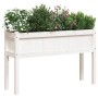 Planter with solid white pine wood legs 110x31x70 cm by , Pots and planters - Ref: Foro24-837566, Price: 77,08 €, Discount: %