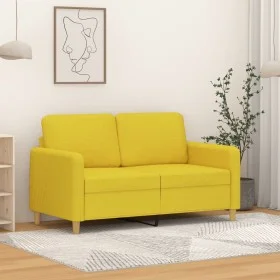 2 seater sofa in light yellow fabric 120 cm by , Sofas - Ref: Foro24-359475, Price: 199,65 €, Discount: %