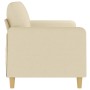2-seater cream fabric sofa 140 cm by , Sofas - Ref: Foro24-359480, Price: 212,78 €, Discount: %