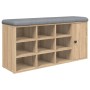 Schuhbank aus Holzwerkstoff Sonoma-Eiche 102x32x50 cm von , Bänke für Hallen und Lager - Ref: Foro24-835091, Preis: 90,21 €, ...