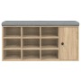 Schuhbank aus Holzwerkstoff Sonoma-Eiche 102x32x50 cm von , Bänke für Hallen und Lager - Ref: Foro24-835091, Preis: 90,21 €, ...