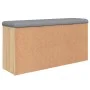 Banco zapatero madera de ingeniería roble Sonoma 102x32x50 cm de , Bancos para recibidores y almacenamiento - Ref: Foro24-835...
