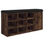 Shoe bench engineered wood smoked oak 102x32x50 cm by , Benches for halls and storage - Ref: Foro24-835093, Price: 95,19 €, D...