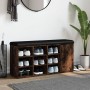 Shoe bench engineered wood smoked oak 102x32x50 cm by , Benches for halls and storage - Ref: Foro24-835093, Price: 95,19 €, D...