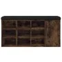 Schuhbank aus Holzwerkstoff, geräucherte Eiche, 102 x 32 x 50 cm von , Bänke für Hallen und Lager - Ref: Foro24-835093, Preis...