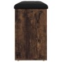 Shoe bench engineered wood smoked oak 102x32x50 cm by , Benches for halls and storage - Ref: Foro24-835093, Price: 95,19 €, D...