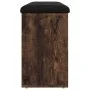 Shoe bench engineered wood smoked oak 102x32x50 cm by , Benches for halls and storage - Ref: Foro24-835093, Price: 93,52 €, D...