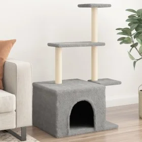 Cat scratching post with light gray sisal posts 110 cm by , Cat furniture - Ref: Foro24-172104, Price: 28,70 €, Discount: %