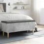 Concrete gray engineered wood storage bench 102x42x46 cm by , Benches for halls and storage - Ref: Foro24-835085, Price: 92,9...