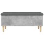 Betongraue Aufbewahrungsbank aus Holzwerkstoff, 102 x 42 x 46 cm von , Bänke für Hallen und Lager - Ref: Foro24-835085, Preis...