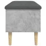 Concrete gray engineered wood storage bench 102x42x46 cm by , Benches for halls and storage - Ref: Foro24-835085, Price: 92,9...