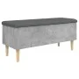Concrete gray engineered wood storage bench 102x42x46 cm by , Benches for halls and storage - Ref: Foro24-835085, Price: 92,9...