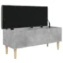 Concrete gray engineered wood storage bench 102x42x46 cm by , Benches for halls and storage - Ref: Foro24-835085, Price: 92,9...
