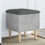 Concrete gray engineered wood bench with storage 42x42x46cm by , Benches for halls and storage - Ref: Foro24-835064, Price: 4...