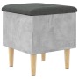 Concrete gray engineered wood bench with storage 42x42x46cm by , Benches for halls and storage - Ref: Foro24-835064, Price: 4...