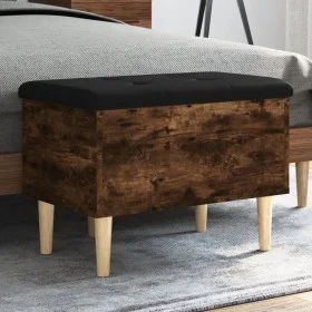 Bench with storage engineered wood smoked oak 62x42x46cm by , Benches for halls and storage - Ref: Foro24-835072, Price: 54,3...