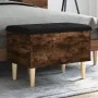 Bank mit Stauraum aus geräucherter Eiche, 62 x 42 x 46 cm von , Bänke für Hallen und Lager - Ref: Foro24-835072, Preis: 54,37...