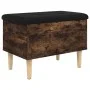 Bank mit Stauraum aus geräucherter Eiche, 62 x 42 x 46 cm von , Bänke für Hallen und Lager - Ref: Foro24-835072, Preis: 54,37...
