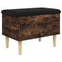 Bank mit Stauraum aus geräucherter Eiche, 62 x 42 x 46 cm von , Bänke für Hallen und Lager - Ref: Foro24-835072, Preis: 55,03...